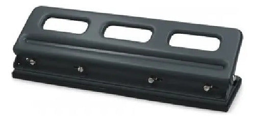 Perforadora Velobinder Para Encuadernar 4 Huecos Negro Redonda
