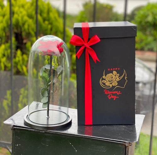 Rosa Preservada Cúpula Vidrio Caja Regalo Dia De La Mujer Segun Disponibilidad Día De La Mujer