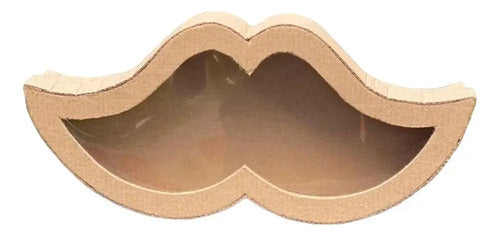 Caja Decorativa En Cartón  Para Regalo Forma Bigote  Kraft