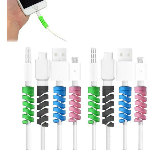 12 Unidades Protector Para Cable Resorte