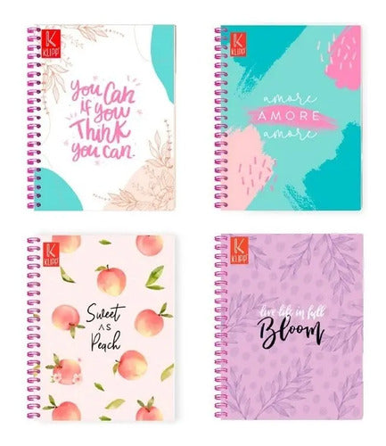 Cuaderno 5 Materias Grande Argollado Mujer 150 Hojas