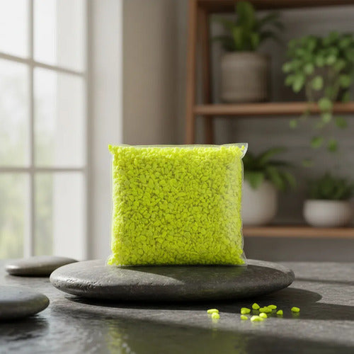 Piedra Artificial Para Manualidades Escolar 470gr Amarillo Neon