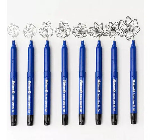 Estilografo Pelikan X 8 Piezas Azul Negro