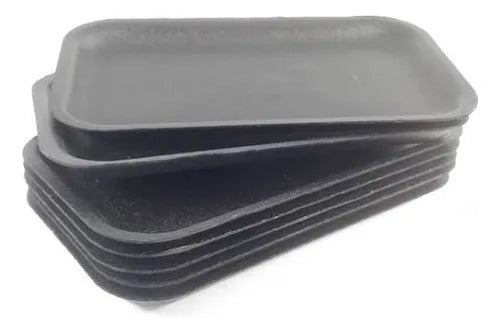 Bandeja Desechables Icopor Negro 21.2x12.2cm #17 X 50 Und Negro