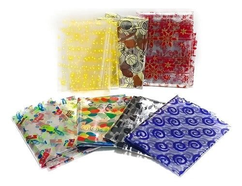 Papel Celofán Estampado Navidad Pliego 70x100cm - 100 Und Navideño
