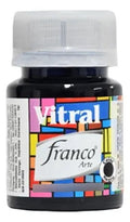 Pintura Vitral Franco Arte Color Negro 30ml