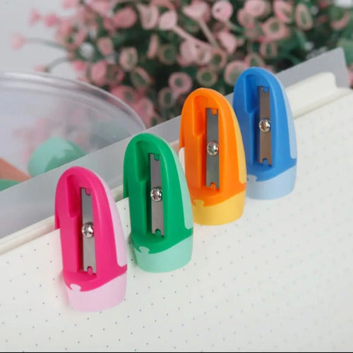 Tajalapiz Sacapuntas Con Clip X 12 Unidades  Colores