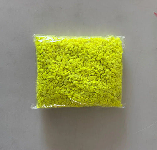 Piedra Artificial Para Manualidades Escolar 470gr Amarillo Neon