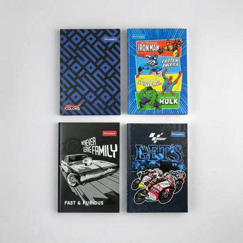 Cuaderno Cosido 7 Materias Pequeño Hombre Pasta Dura Hombre