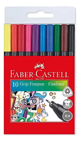 Micropunta Faber Castell X 10 Colores Surtido