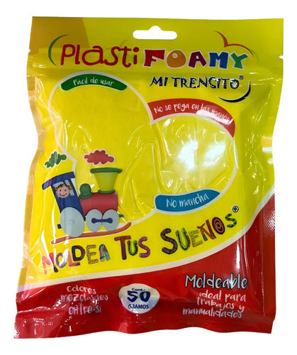 Plastifoamy Moldeable Mi Trensito 50gr X 5 Colores
