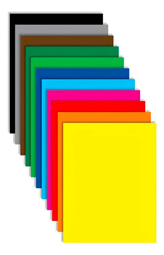 Papel Silueta Surtidos Medio Pliego 70x50 Cm - 50 Unidades  A Elección