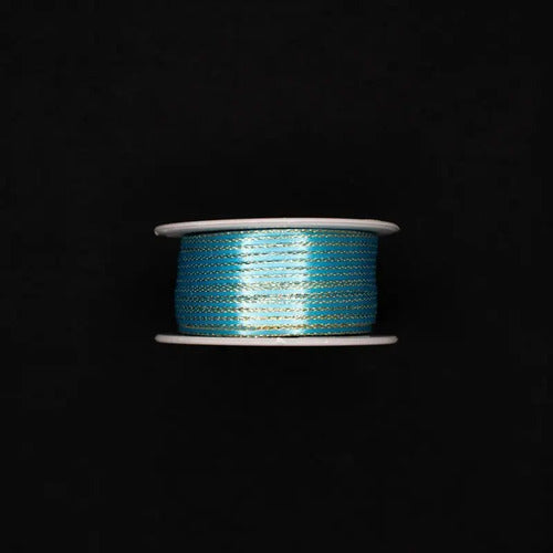 Cinta Lurex Oro Color Azul Claro Raso Tela 100 Mts X 3mm Azul Claro Lurex