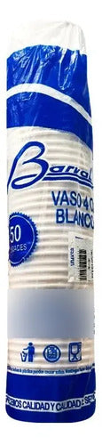 Vaso Desechable Carton Helado 4oz X 50 Unidades Blanco