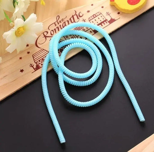 12 Unidades Protector De Cable En Resorte Azul  Azul Marino