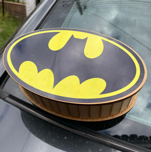 Caja Decorativa Forma De Logo Batman Para Regalo 24x16x7cm Mdf Batman