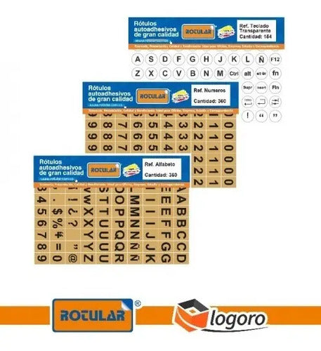 Rotulo Adhesivo Alfabeto X 360 Pcs