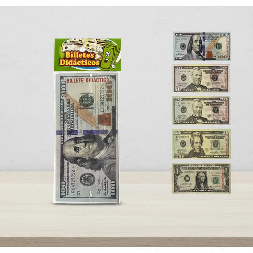 Billete Didáctico Surtido Dólar X 500 Unidades