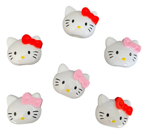 Tajalapiz Sacapuntas Con Deposito Hello Kitty X 6 Unidades  Rosa