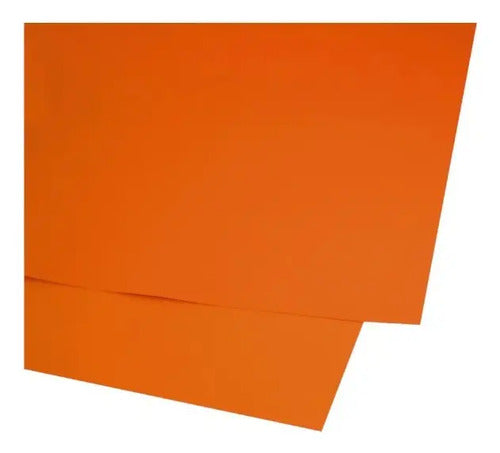 Cartulina Iris Color Naranja 1/8 X 10 Hojas Naranja