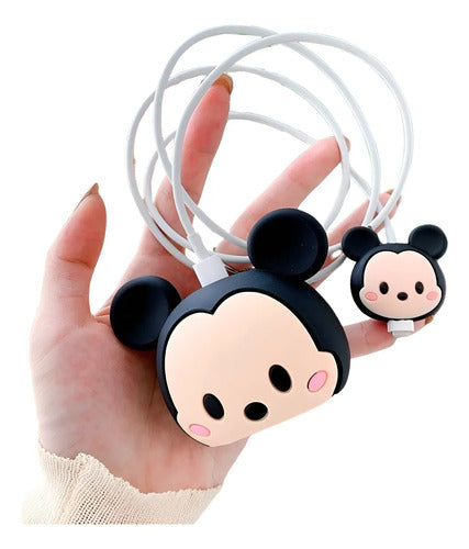 Protector Para Cable Mickey Mouse iPhone  Rojo
