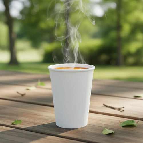 Vaso Cartón Desechable Grande Blanco 22oz - 650 Ml X 75 Und Blanco