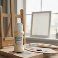 Pintura Cerámica Y Madera Destellos Color Blanco Luna