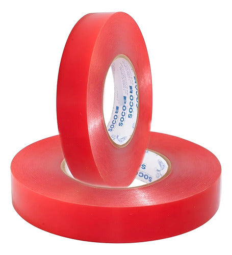 Cinta Doble Faz Poliester Transparente 12mm X 50mts Transparente 12mm X 50 Mts