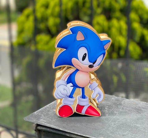 Caja Decorativa En Forma De Sonic Para Regalo 19x9x6 Cm  Mdf Sonic
