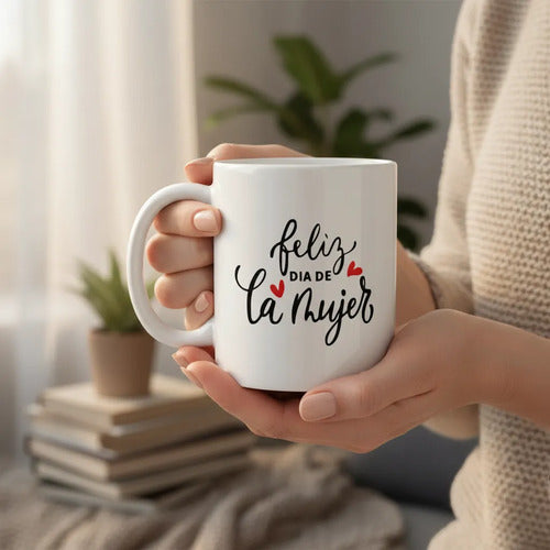 Mug Pocillo Marcado Día De La Mujer Blanco Día De La Mujer