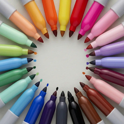 Marcador Permanente Punta Fina Penmax X 12 Colores