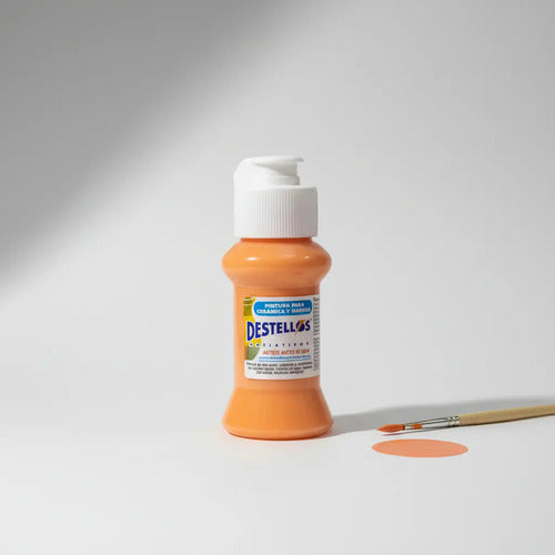 Pintura Cerámica Y Madera Destellos Color Mostaza