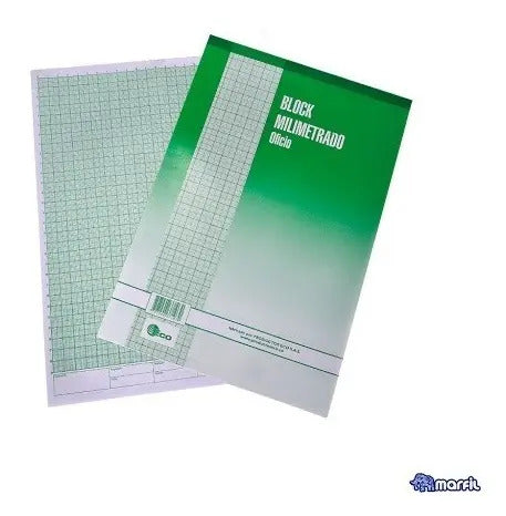 Block Papel Milimetrado Oficio 25 Hojas X 3 Pcs Blanco