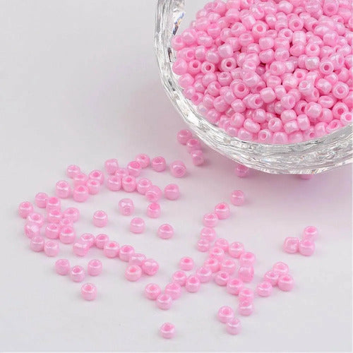 Chaquiras Pepas Bisutería Color Rosado 8.8mm - 1.000und