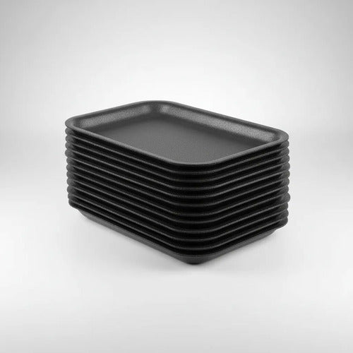 Bandeja Desechables Icopor Negro 21.2x12.2cm #17 X 50 Und Negro