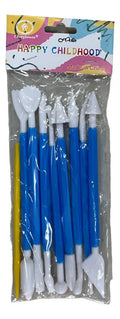 Kit Herramientas Plasticas Modelado Plastilina/arcilla X9und Azul