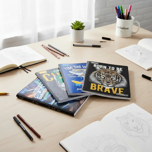 Cuaderno Grande Cosido Cuadriculado 100 Hojas X 50 Unidades
