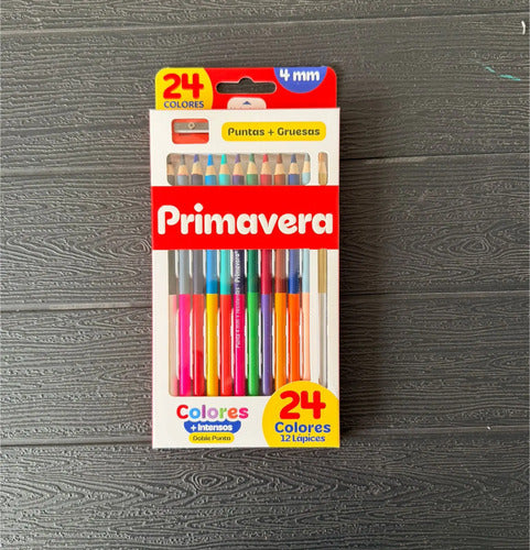 Colores Primavera Doble Punta X 12 Lapices (24 Colores) Colores