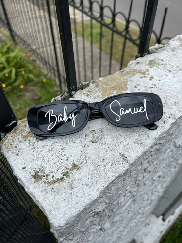 Gafas Personalizadas Baby Shower X 2 Unidades Negro Personalizado