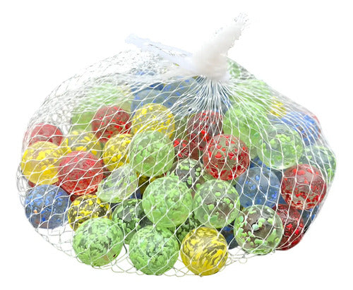 Canica Piquis Payaso Bolas De Cristal X 100 Unidades