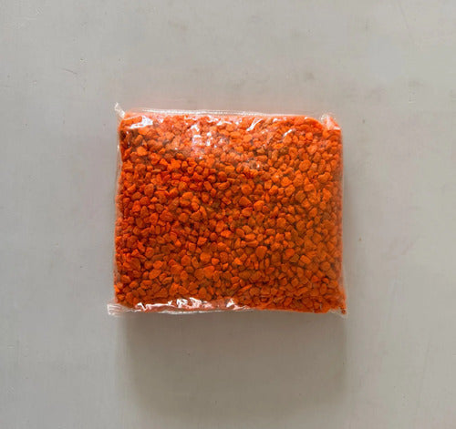 Piedra Artificial Para Manualidades Escolar 470gr Naranja
