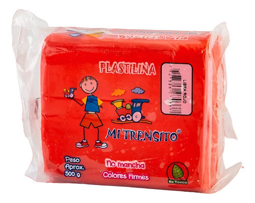 Plastilina Barra Mi Trensito Rojo 500gr Rojo