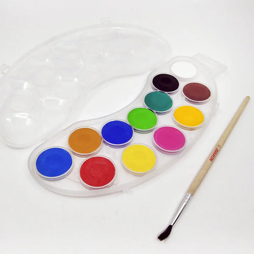Acuarela Escolar Kores Mini X 12 Colores Varios