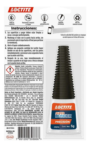 Súper Bonder 5g Precisión Loctite X 6 Unidades