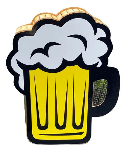Caja Decorativa En Forma De Cerveza Para Regalo 24x18x8 Cm  Mdf