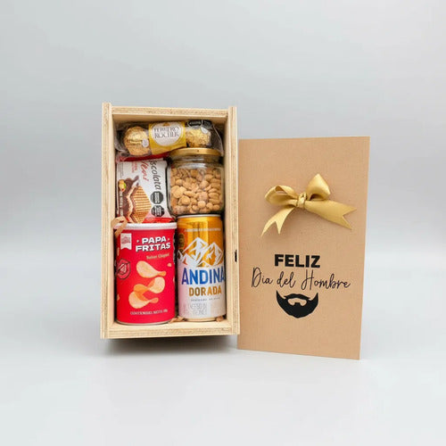 Regalo Ancheta Caja Con Vino Dia Del Hombre