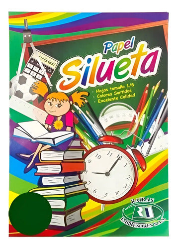 Papel Silueta 1/8 Colores Verde Oscuro X 50 Unidades  Verde Oscuro