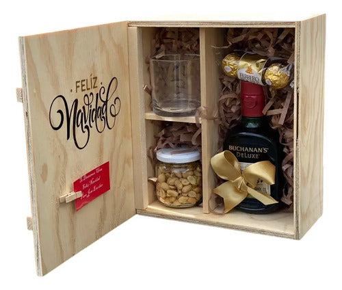 Ancheta Navideña Caja Con Whisky