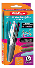 Boligrafo 4 Minas Offi Esco Surtido 4 Minas