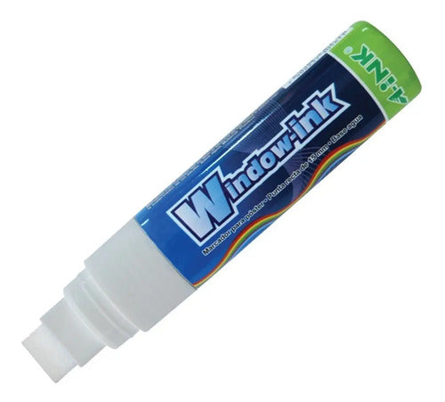 Marcador De Vinilo Tipo Posterman Window Ink 15 Mm Blanco Blanco
